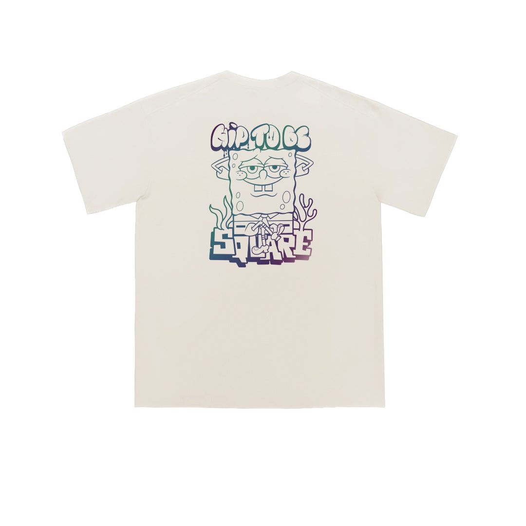 ”SBSP-get happy" Oversized Tee -3753