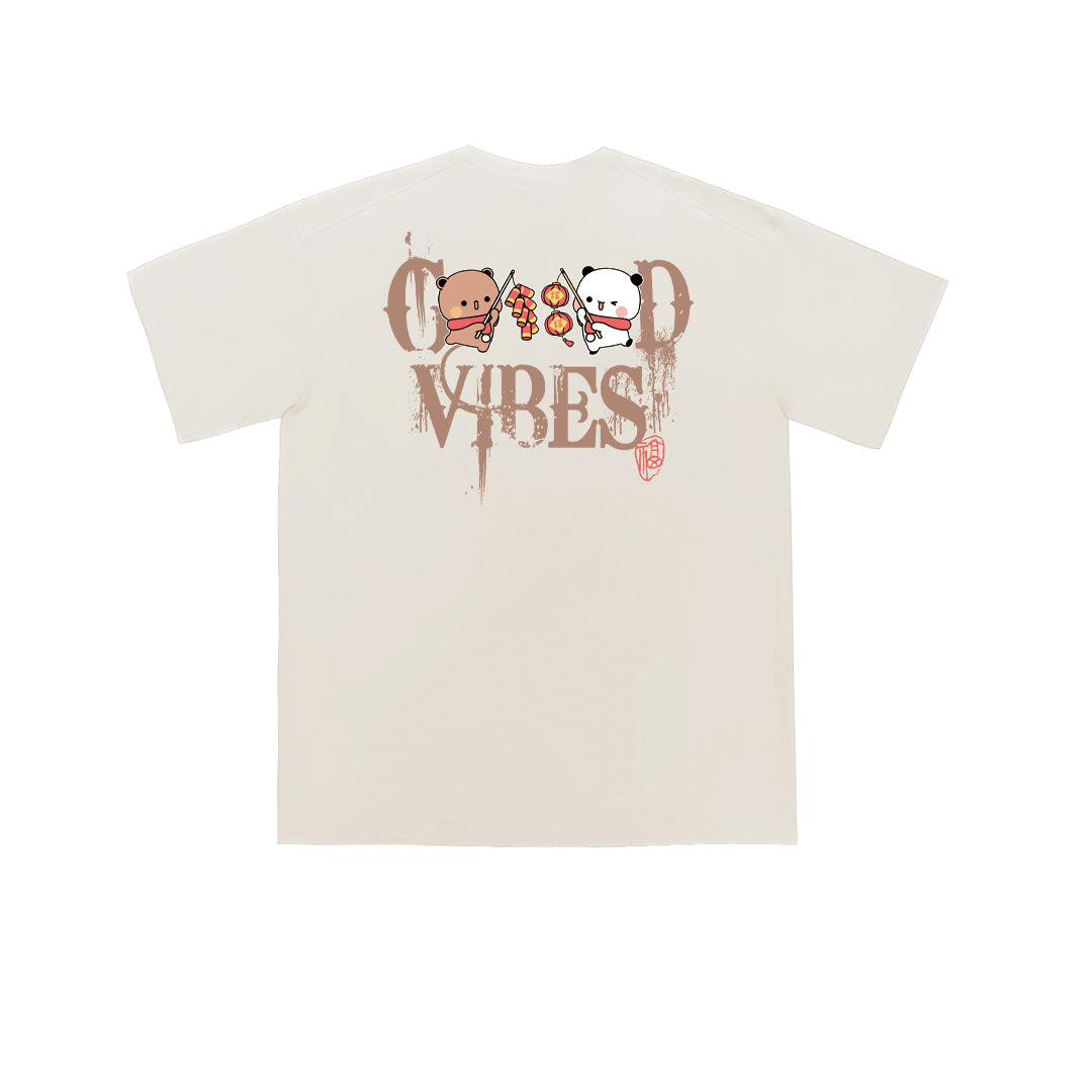 ”GOOD VIBES" Oversized Tee - 3583