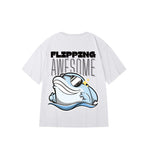 "Flipping Awesome" High Graded Odell Fabric Print Oversized Tee 2489