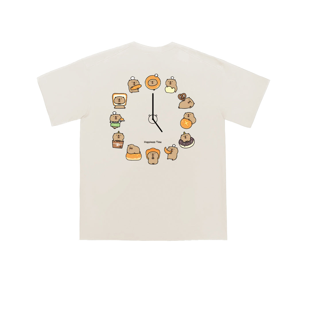 "HAPPINESS TIME "CAPYBARA Oversized Tee - 3660