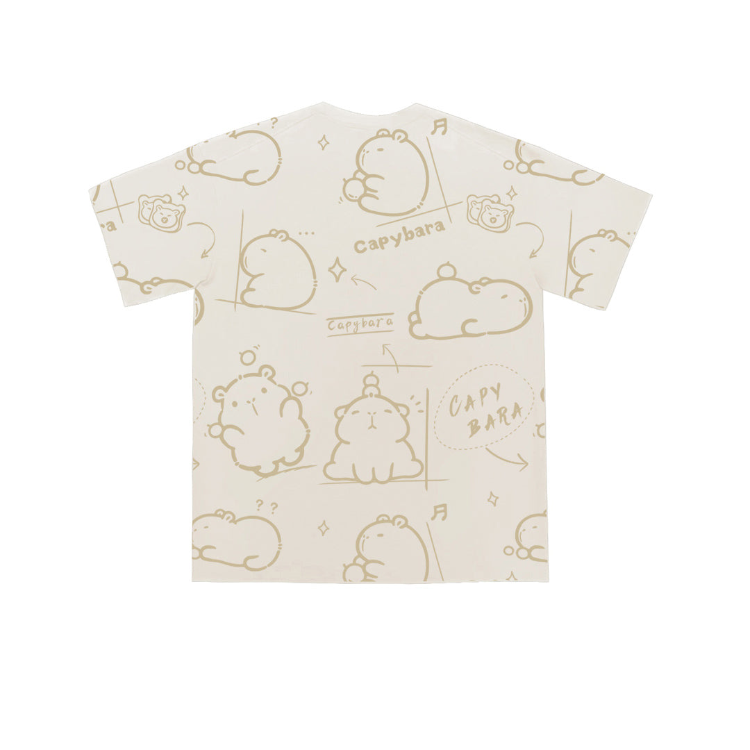 "CUTE"CAPYBARA Oversized Tee - 3539