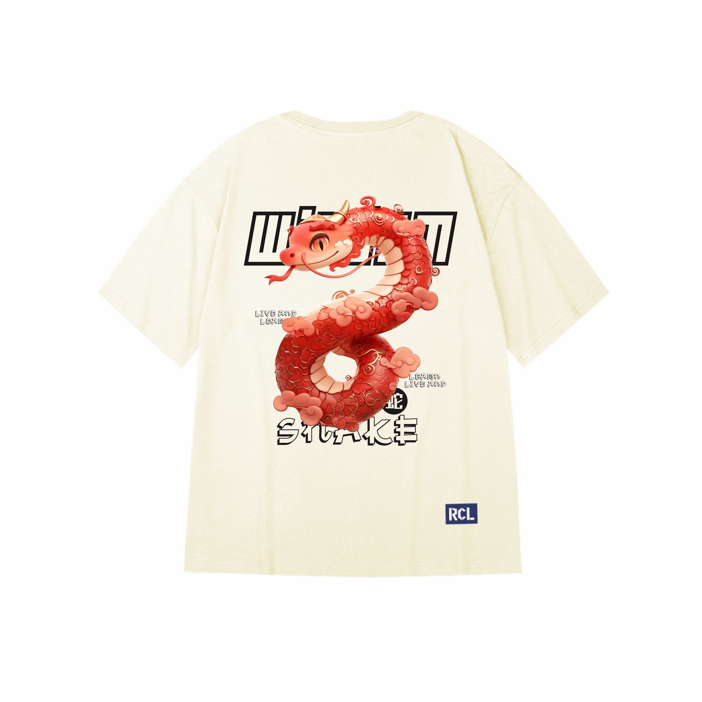 "WISDOM SNAKE" Oversized Tee - 2996