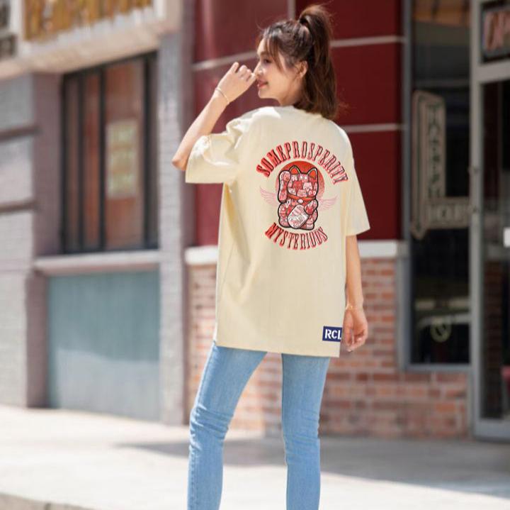 "PAWS OF PROSPERITY" Oversized Tee - 2998