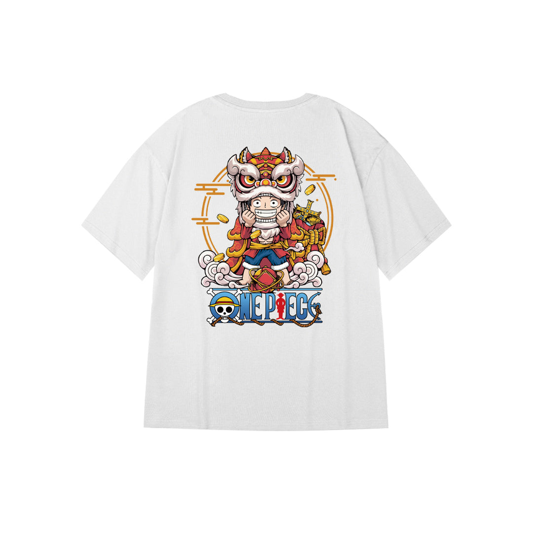 "Lion Dance Luffy" Oversized Tee - 2968