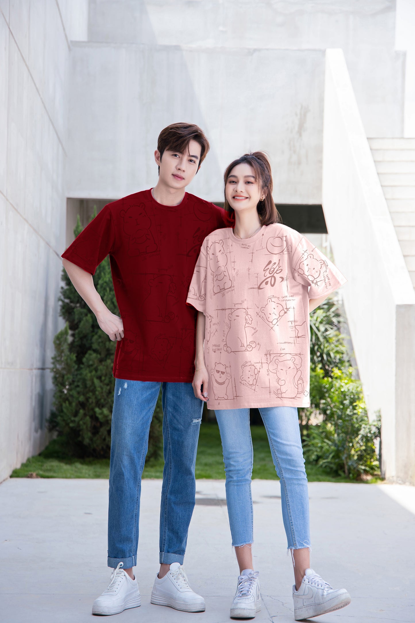 Graffiti Capybara Oversized Tee - 3652