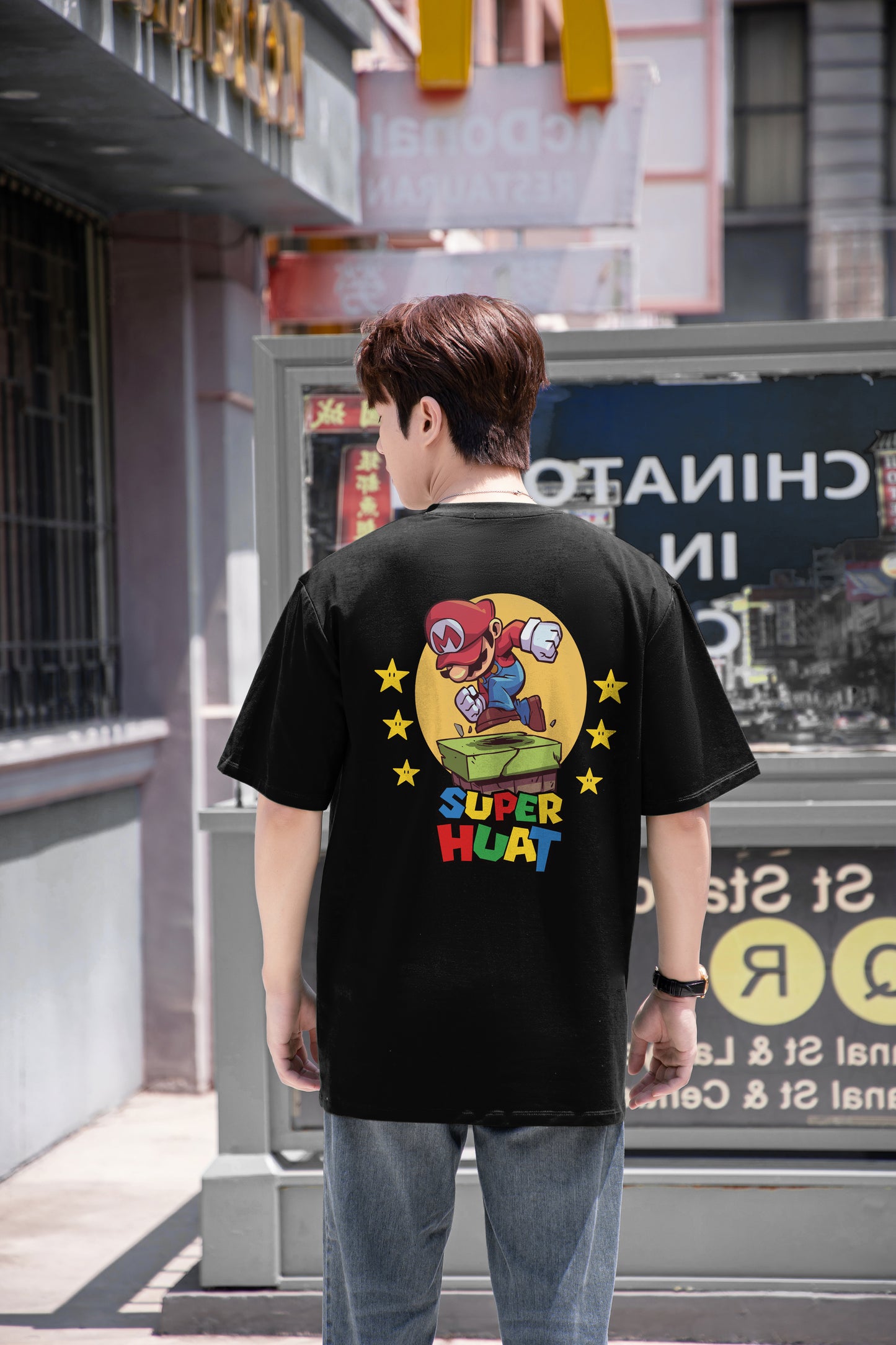 "SUPER HUAT" Oversized Tee - 2959