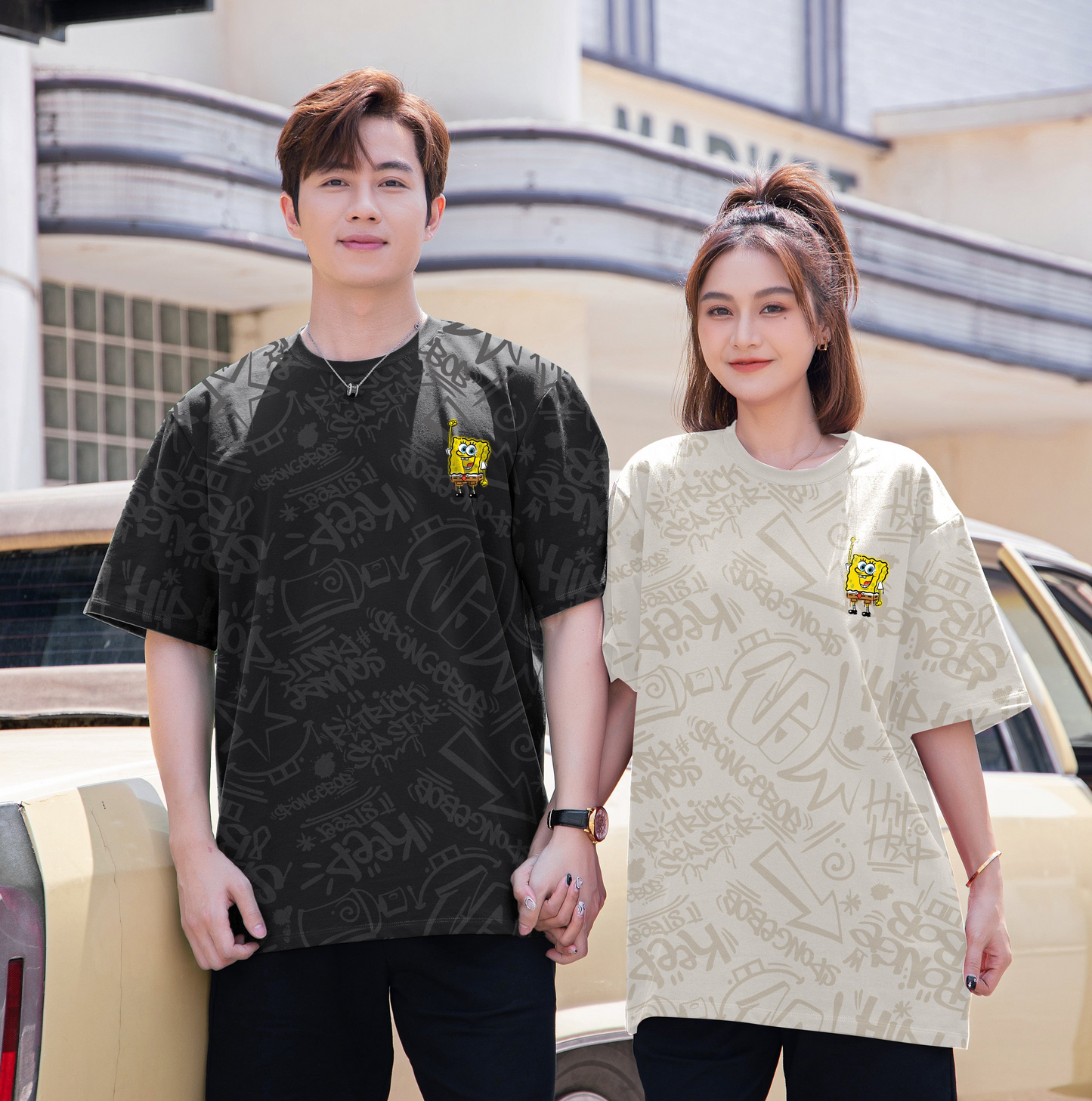 "HIP HOP" SpongeBob SquarePants Oversized Tee - 3647