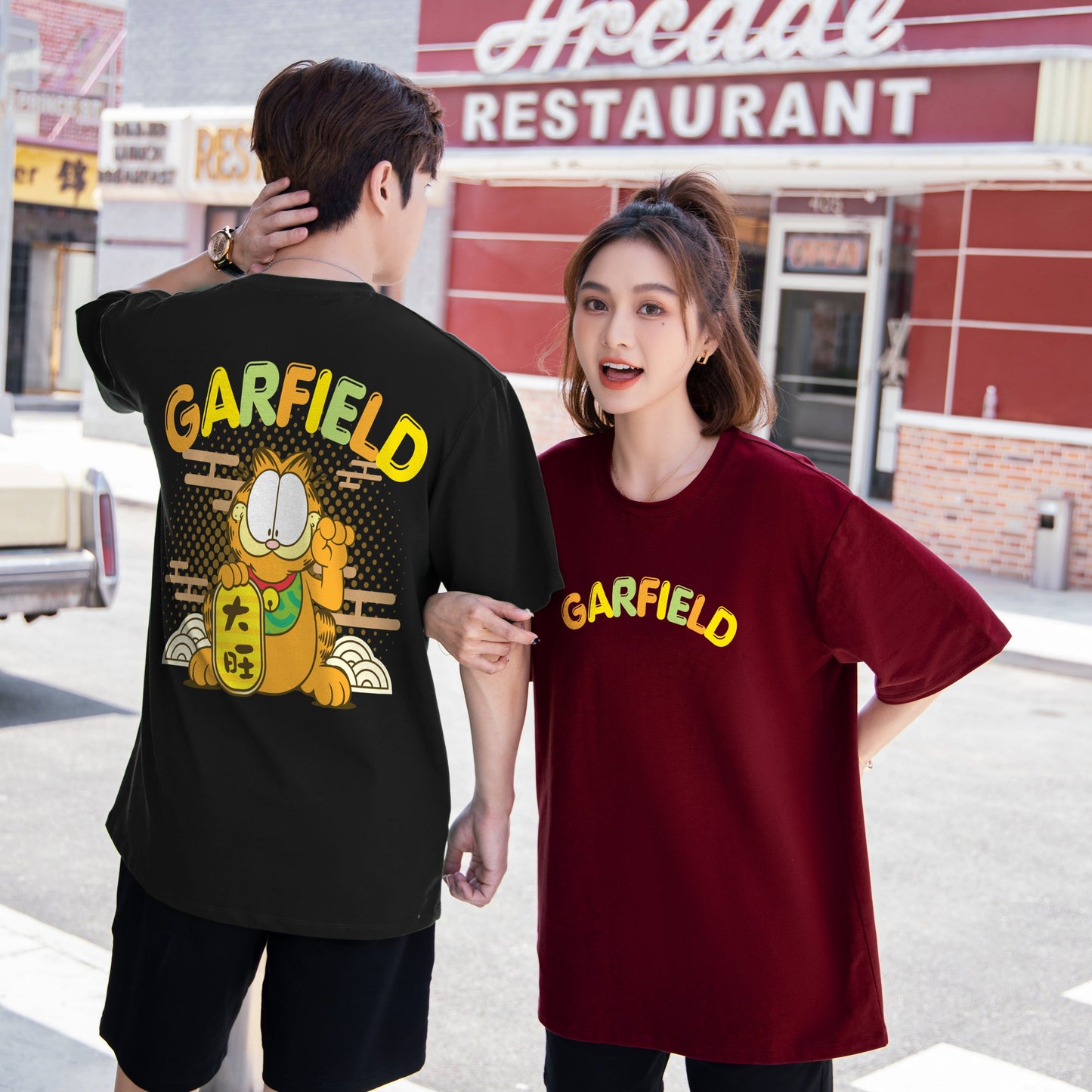 "大旺 Prosperity Garfield" High Graded Odell Fabric Oversized Tee 2727