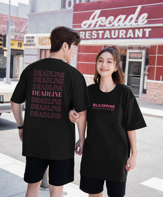 "BLACK PINK" Oversized Tee - 3577