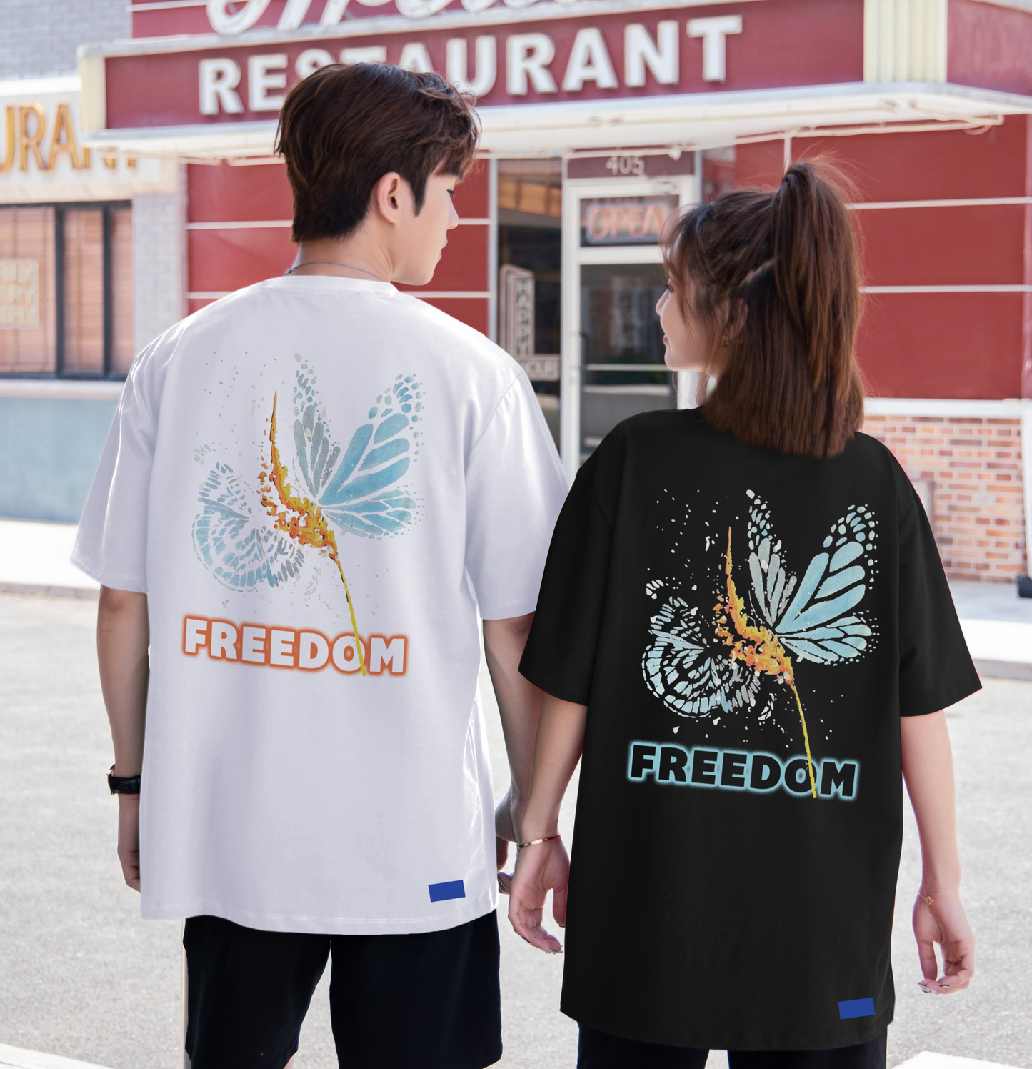 “Butterfly-FREEDOM” Premium Oversized Tee - 2913