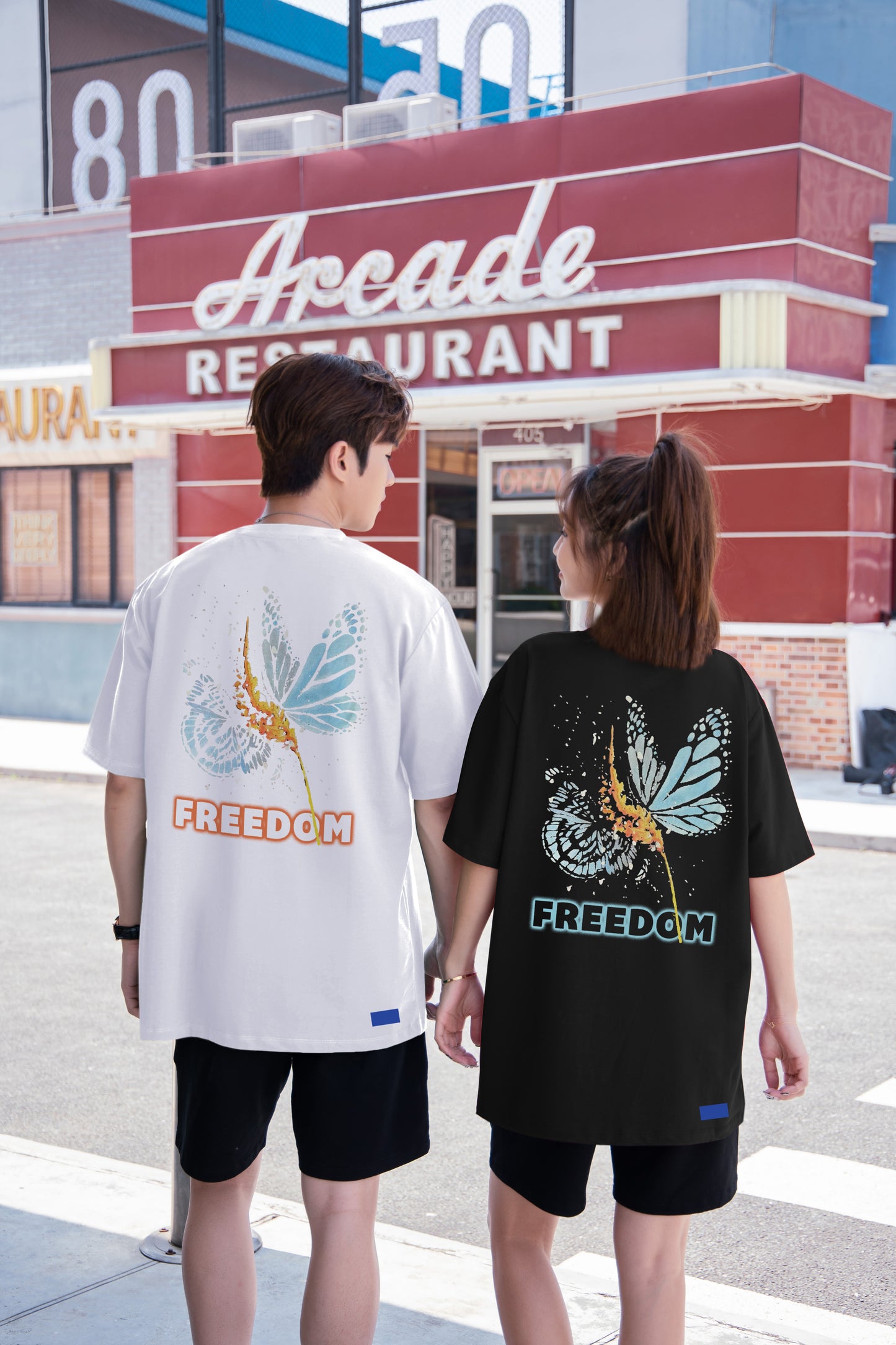 “Butterfly-FREEDOM” Premium Oversized Tee - 2913