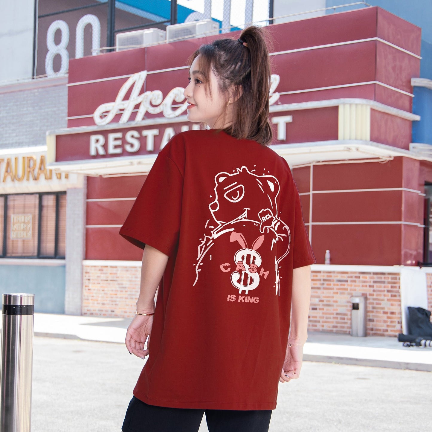 "$ IS KING" Oversized Tee - 2972