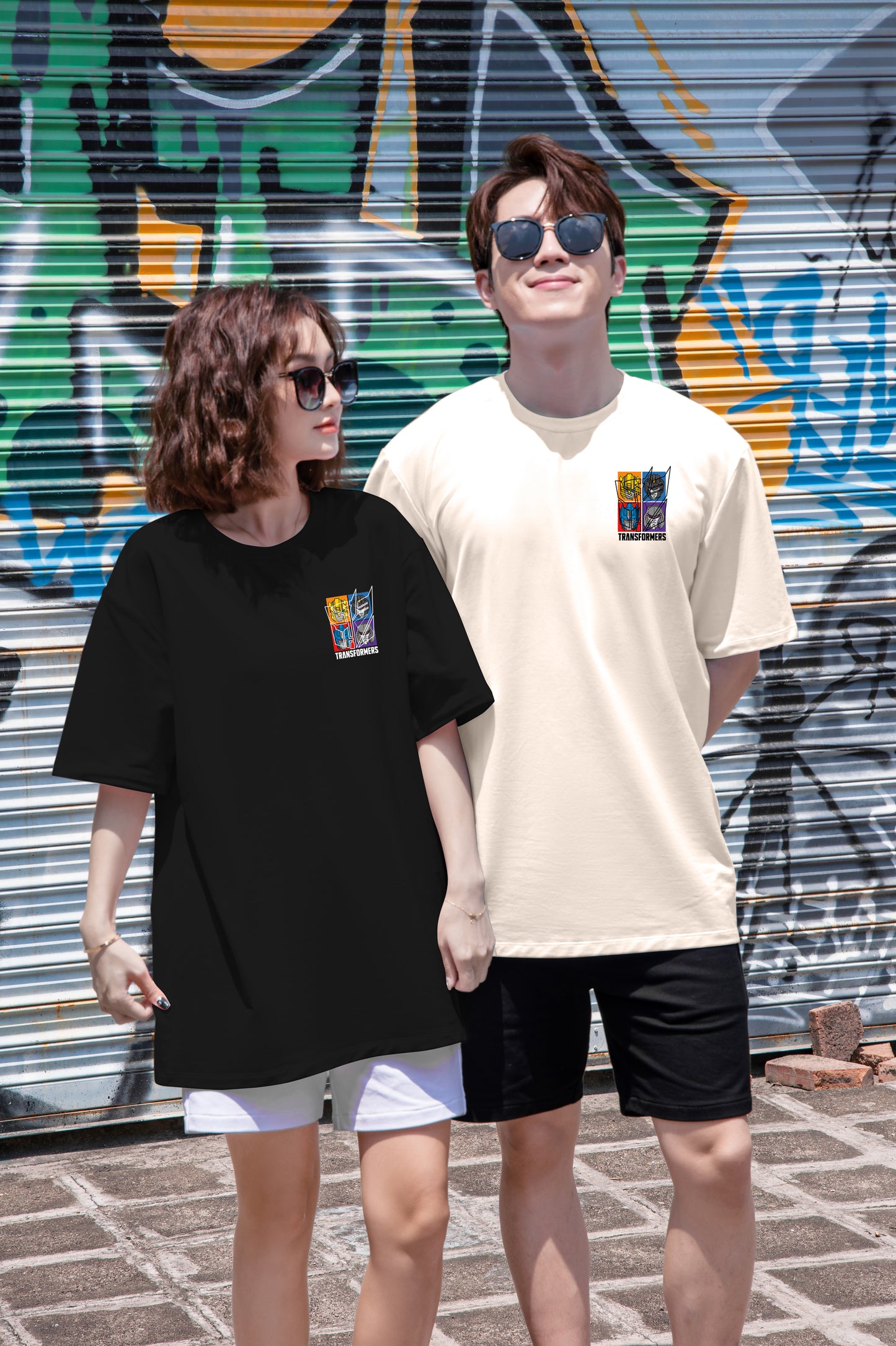 "TF-FOUR TRANSFORMERS" Drop-Shoulder Oversized Tee - 2945