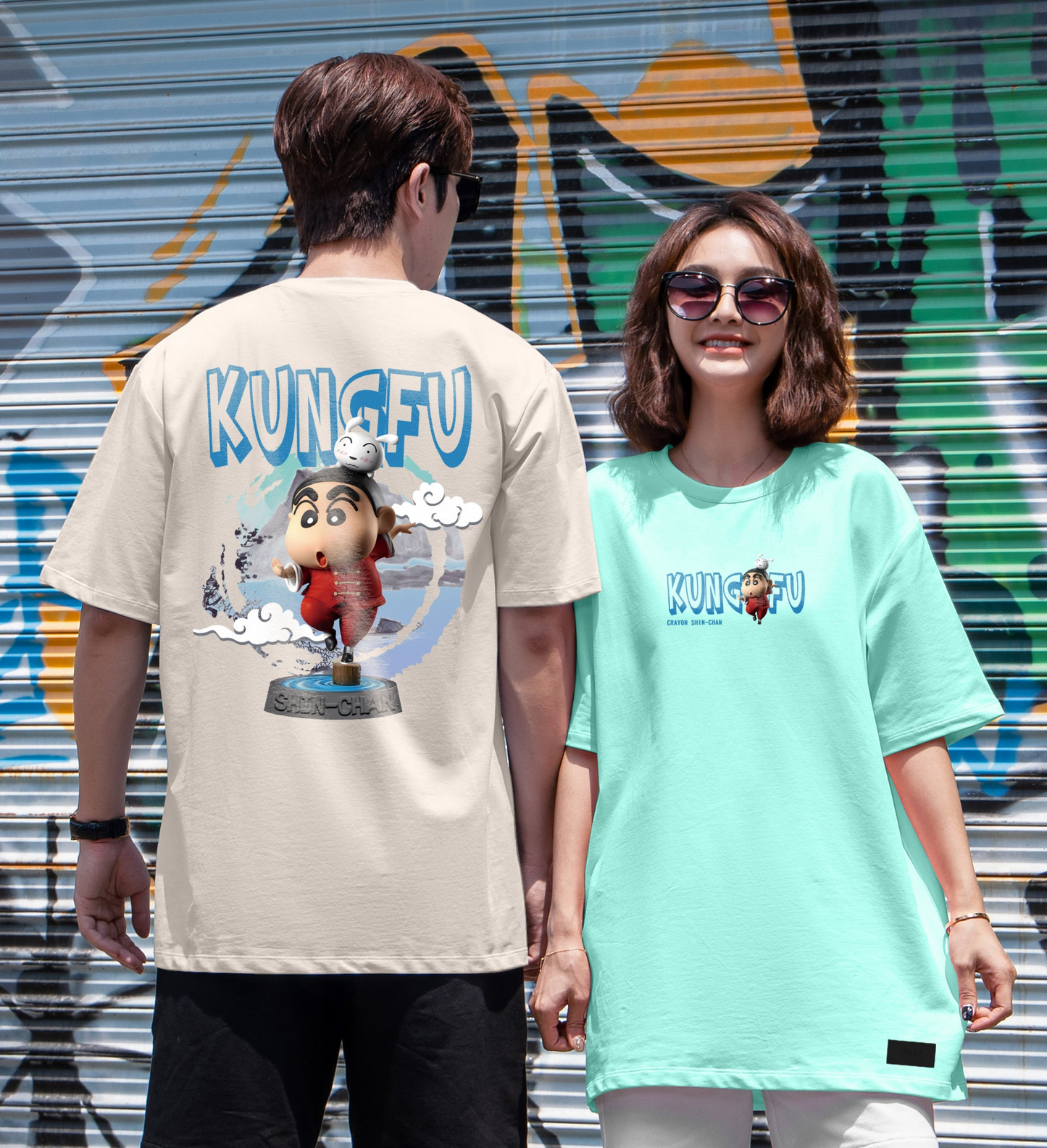 "KUNG FU-Crayon Shin-chan" Oversized Tee - 2933