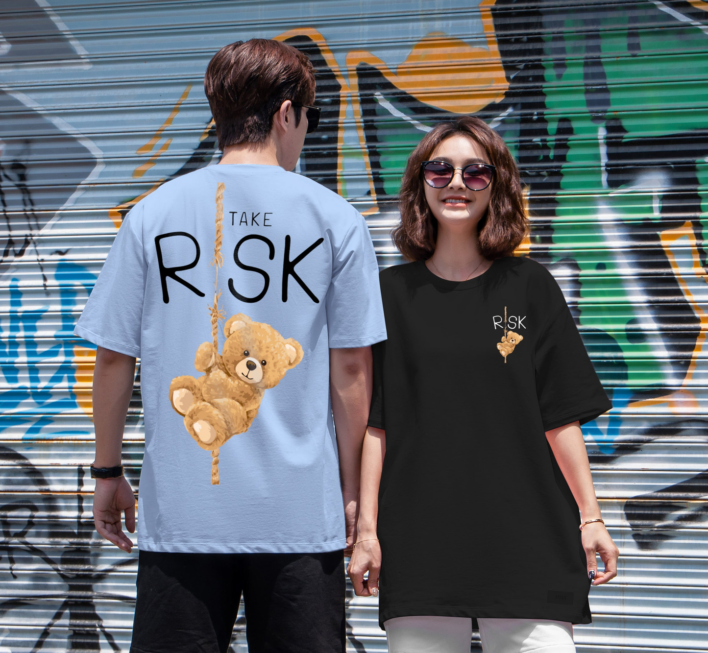 "Take Risk" Oversized Tee - 2951