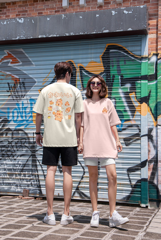 ”WOW CAPYBARA" Oversized Tee - 3673