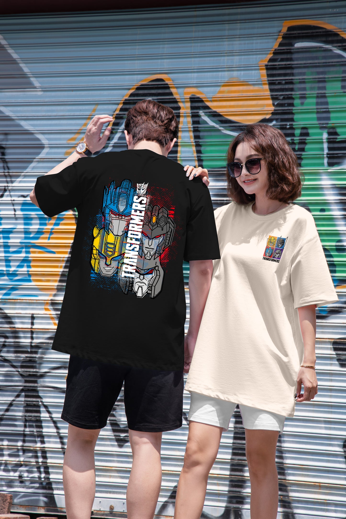 "TF-FOUR TRANSFORMERS" Drop-Shoulder Oversized Tee - 2945