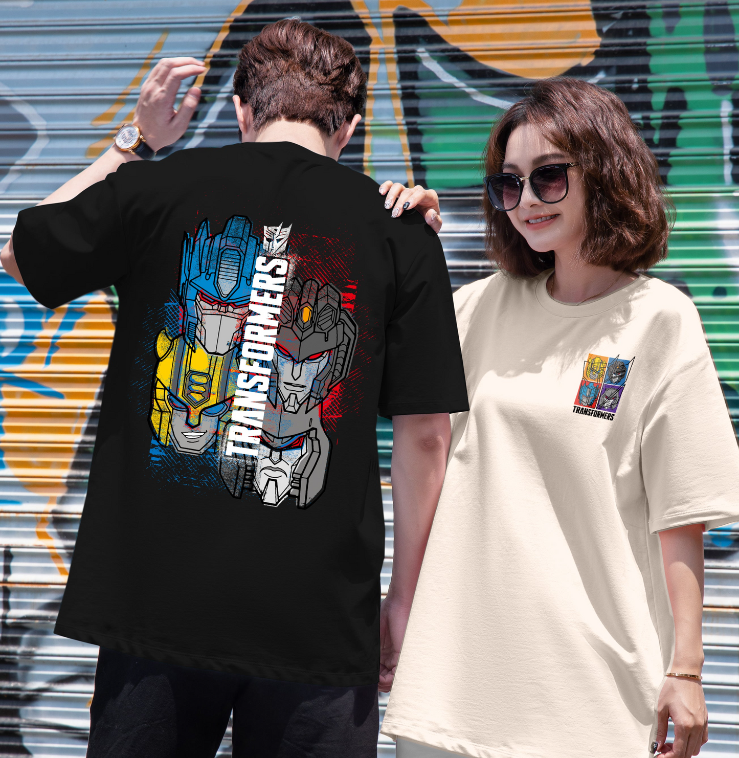 "TF-FOUR TRANSFORMERS" Drop-Shoulder Oversized Tee - 2945