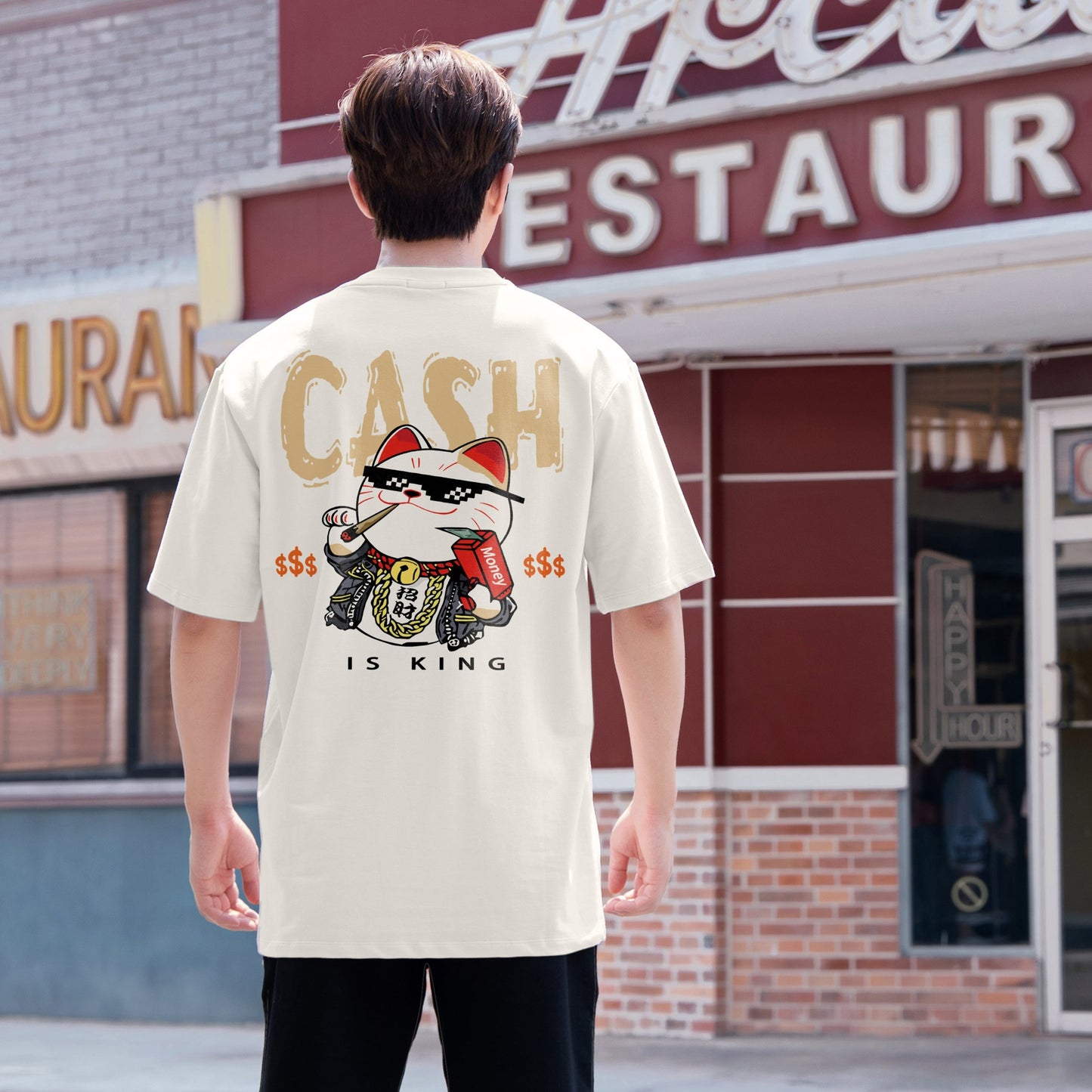 "CASH IS KING" Oversized Tee - 2054