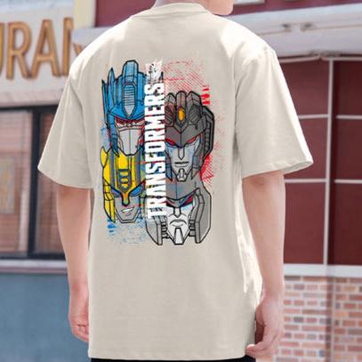 "TF-FOUR TRANSFORMERS" Drop-Shoulder Oversized Tee - 2945