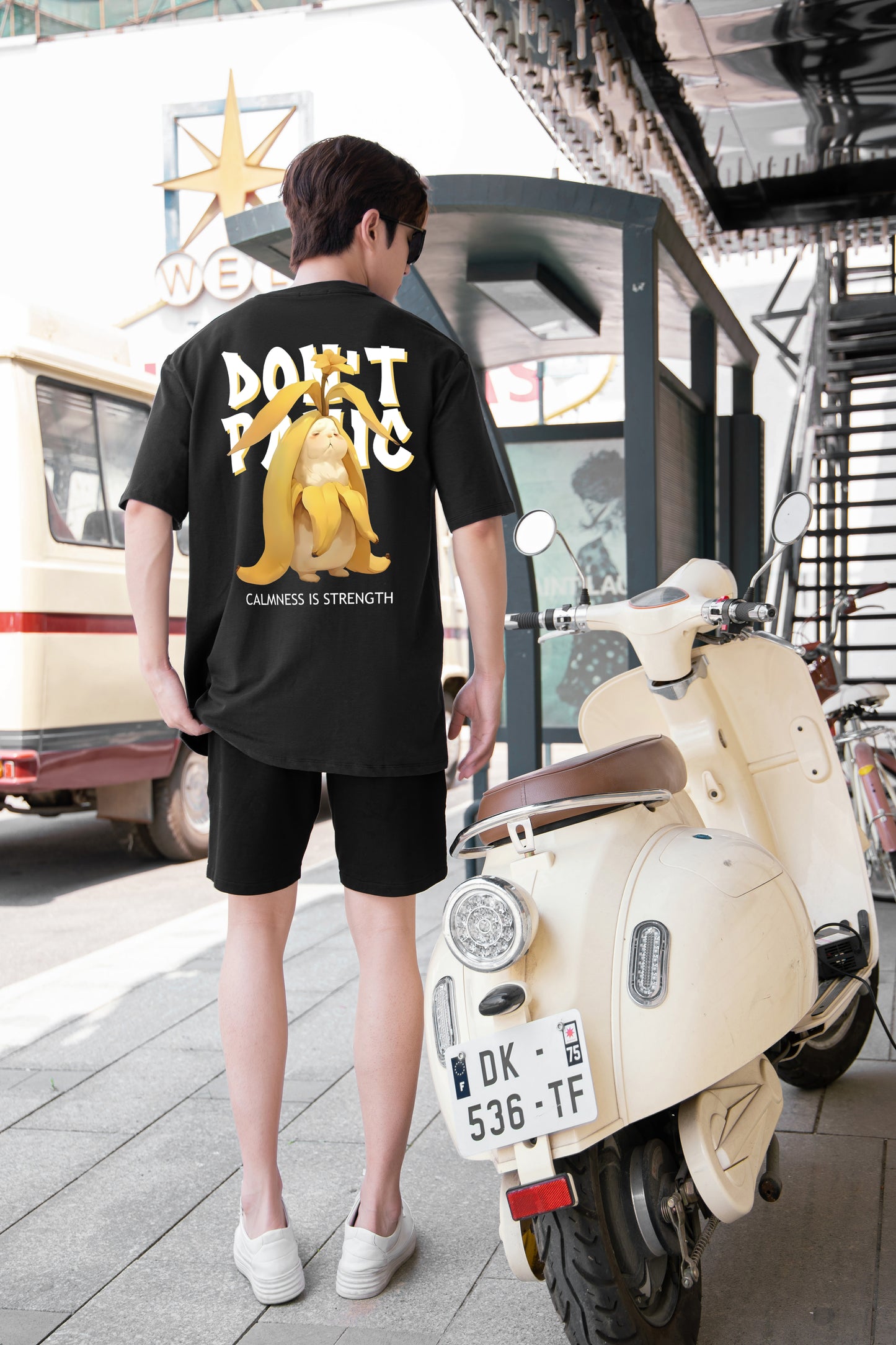 "Don't Panic! Bunny" Oversized Tee - 2060