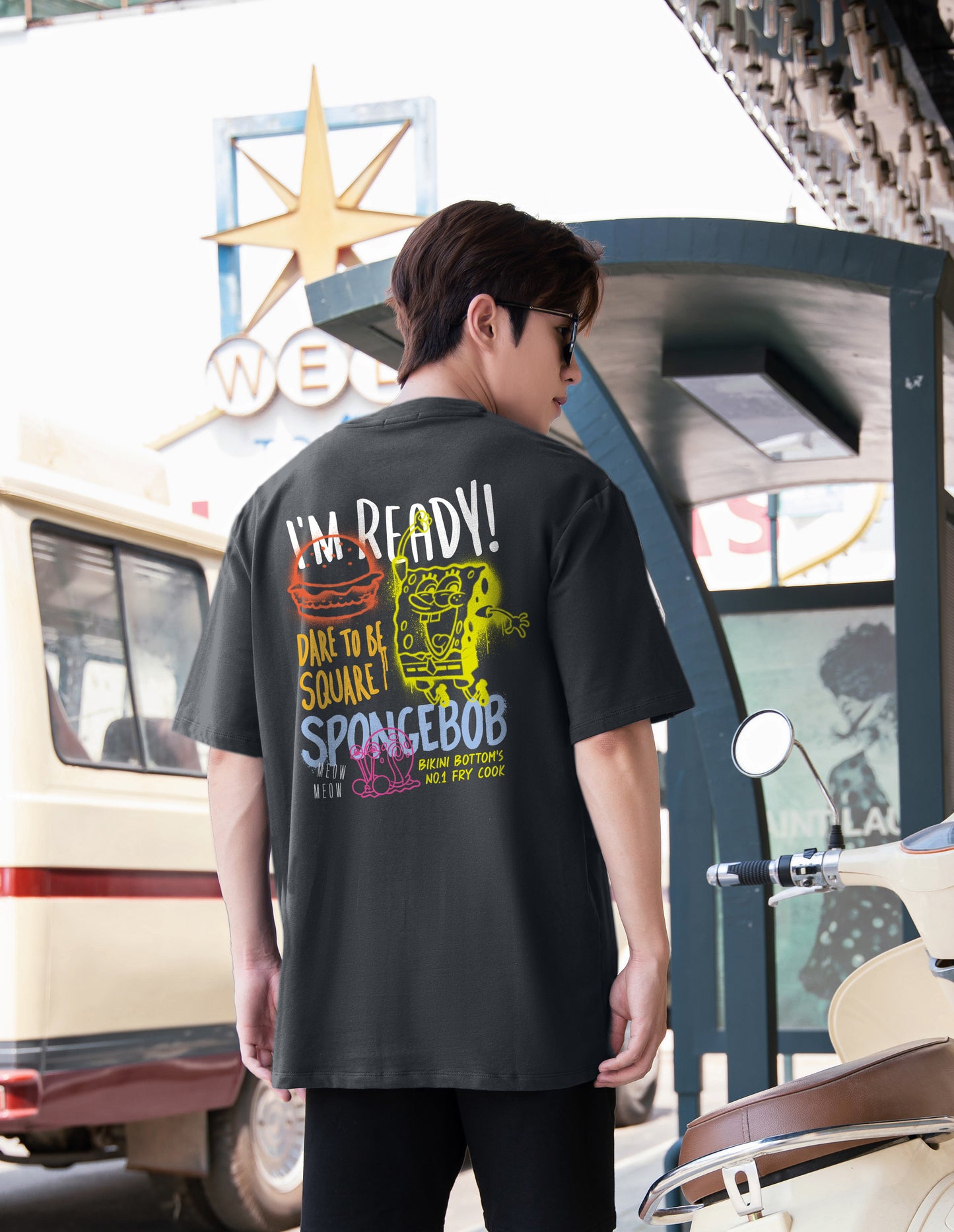 "I'm Ready" SpongeBob SquarePants Oversized Tee - 3648