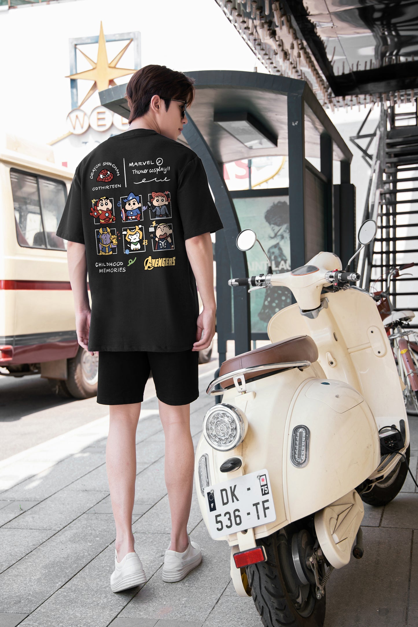 "Shin- Chan Cosplay" Oversized Tee - 2555