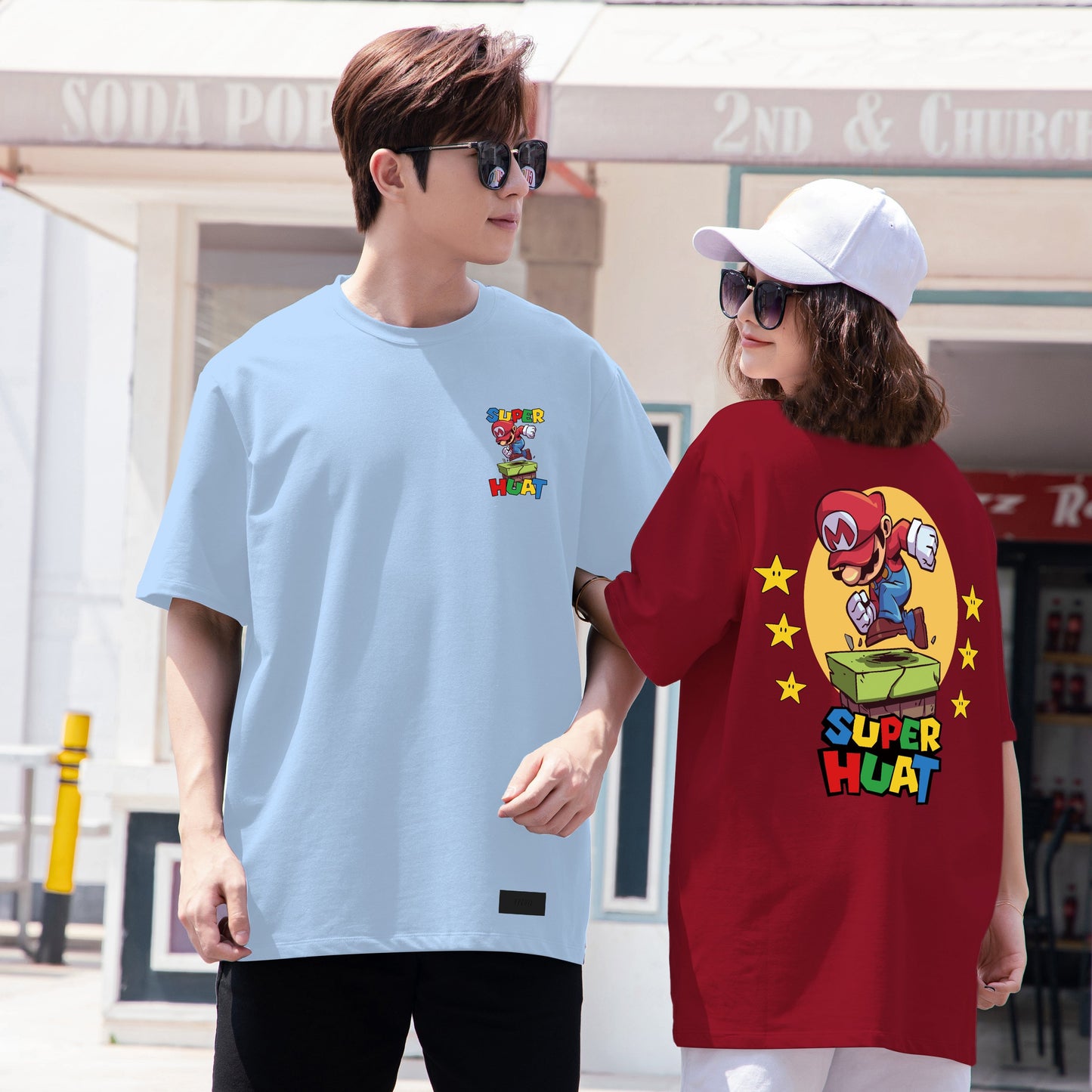 "SUPER HUAT" Oversized Tee - 2959