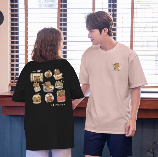 "LOVE"CAPYBARA Oversized Tee - 3656