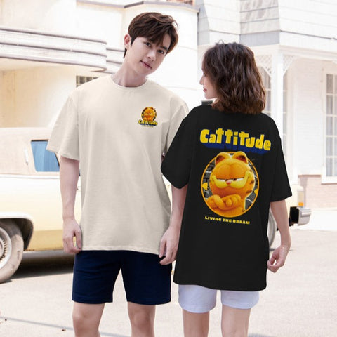 "CATTITUDE" High Graded Odell Fabric Oversized Tee 2868