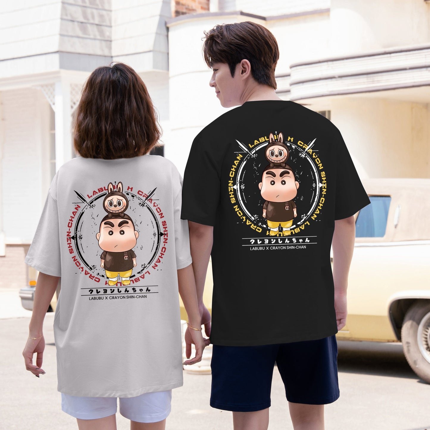 "Crayon Shinchan & Zimomo" Oversized Tee - 2084