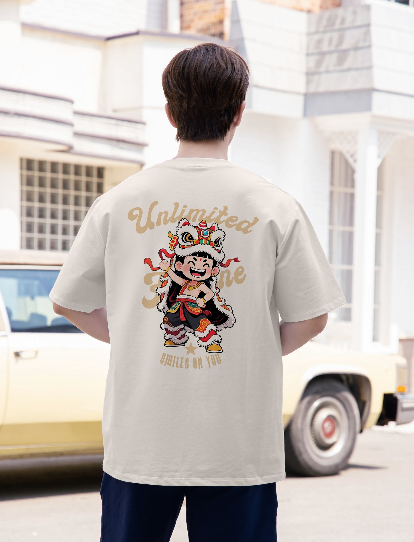 ”NEZA SMILES ON YOU" Oversized Tee - 3617