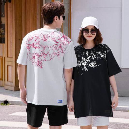 "Floral Prints” Premium Oversized Tee - 2907