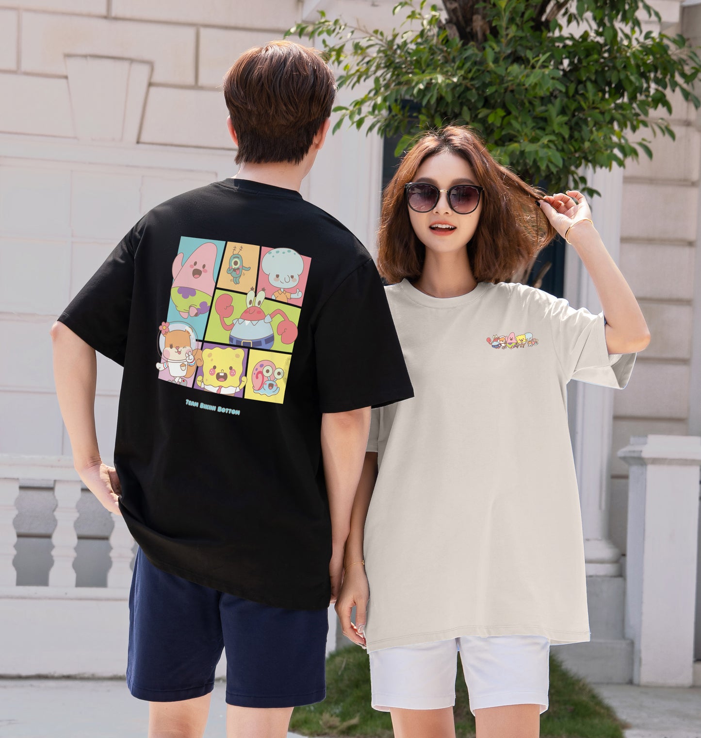 "TEAM BIKINI BOTTOM" SpongeBob SquarePants Oversized Tee - 3642