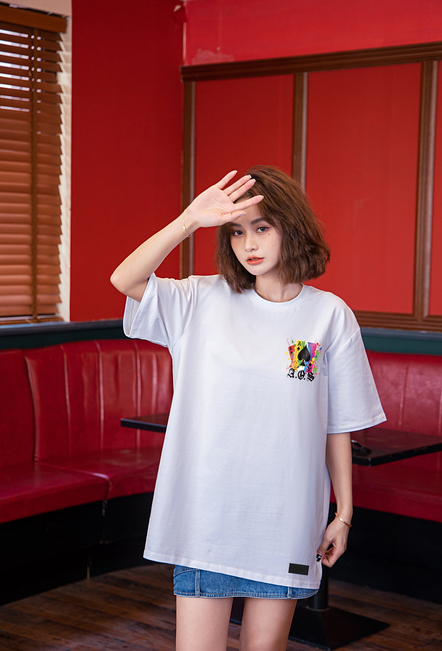 "Poker" Oversized Tee - 2059