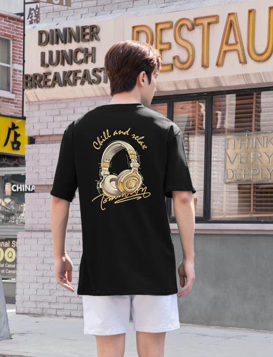 "CHILL AND RELAX" Oversized Tee - 3573