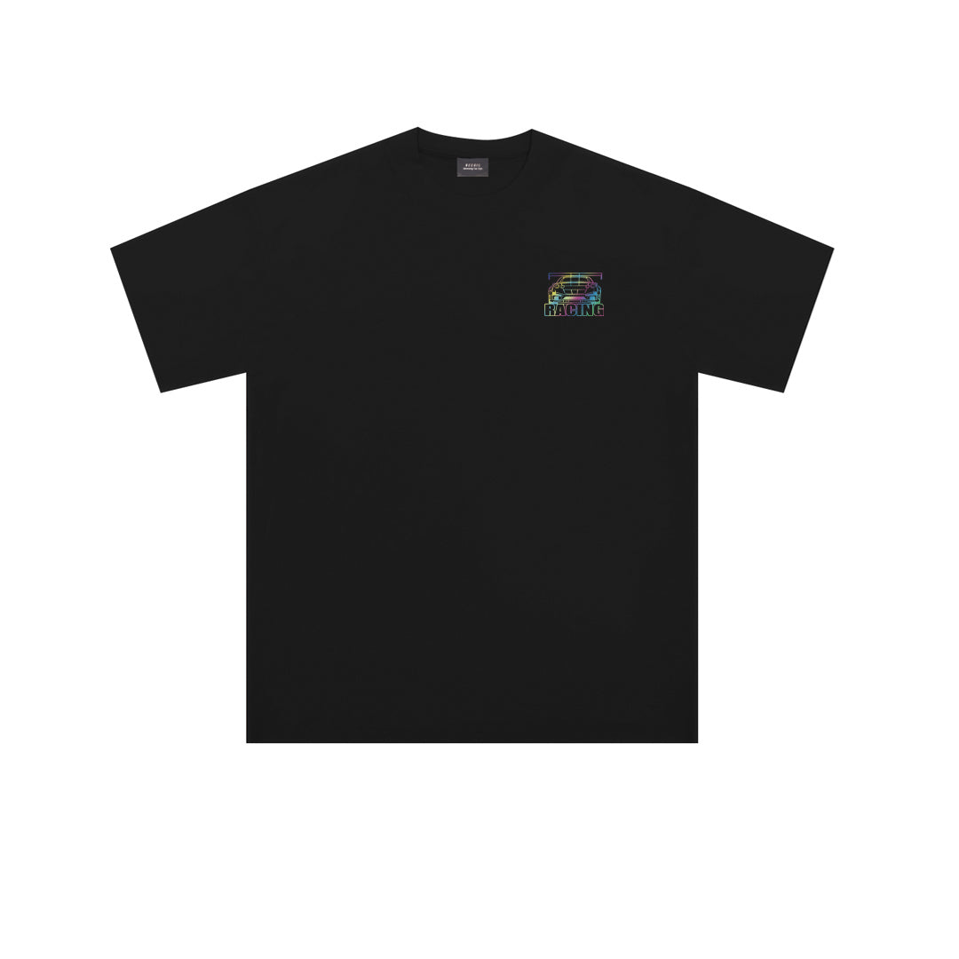 "PERFORMANCE" Reflective Print Oversized Tee - 3844