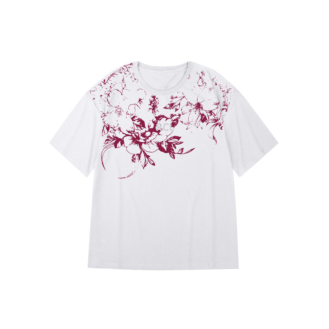 "Floral Prints” Premium Oversized Tee - 2907