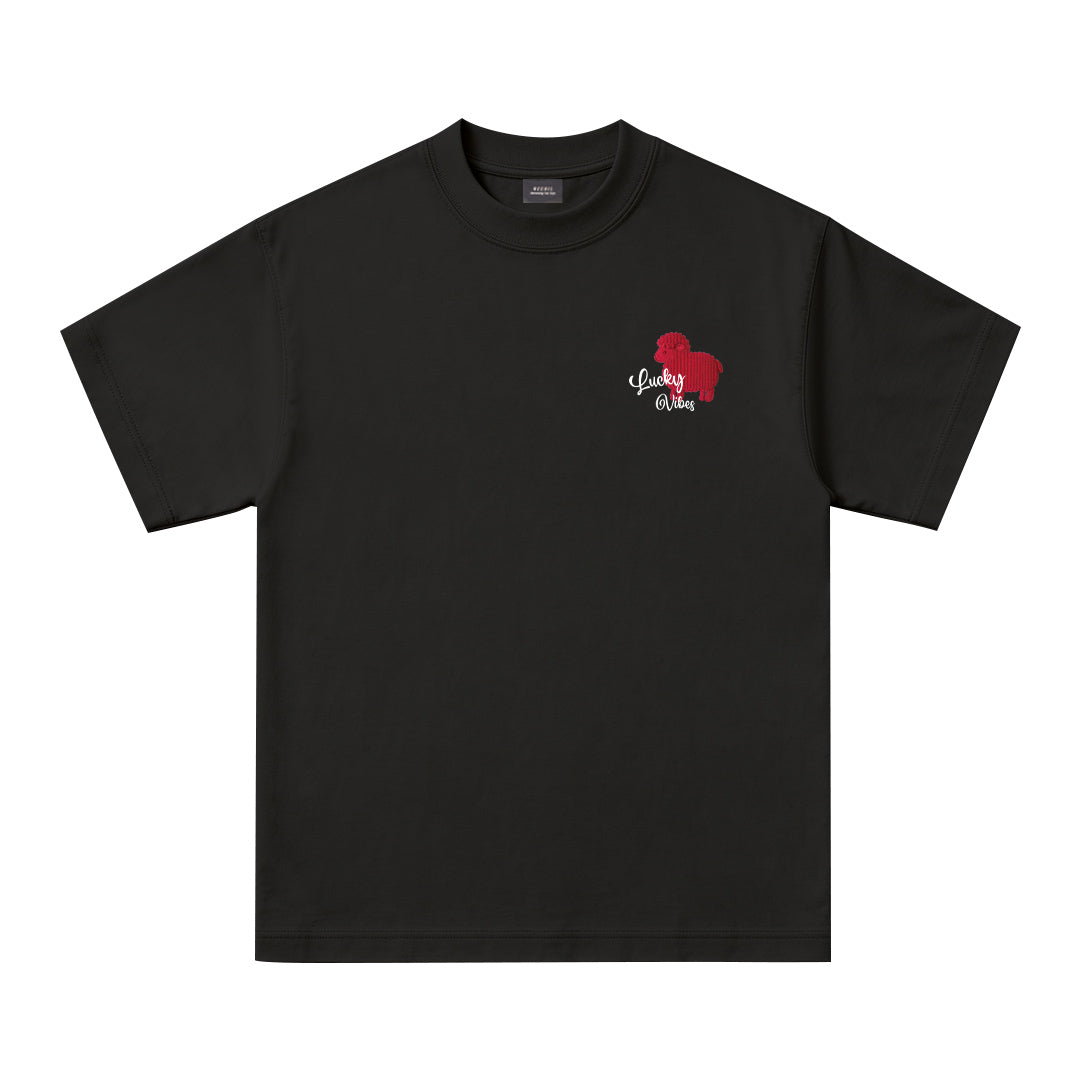 "Lucky Sheep" Oversized Tee - 3892