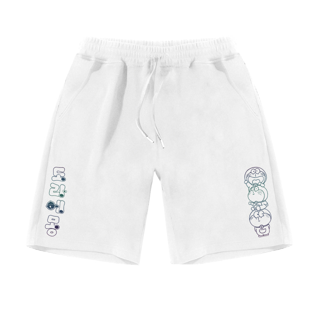 "도라에몽" Reflective Print Jogger Shorts 8120