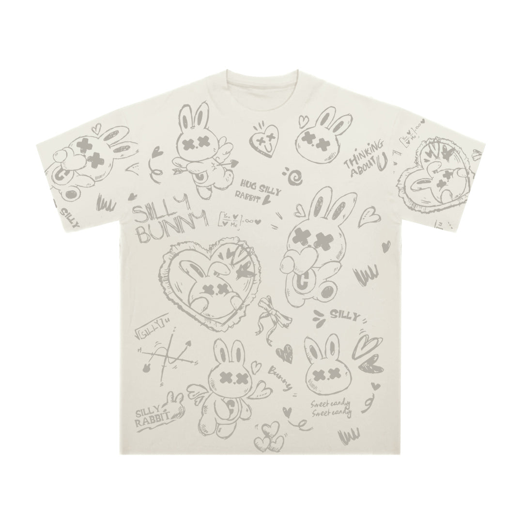 "SILLY BUNNY" Oversized Tee - 3547