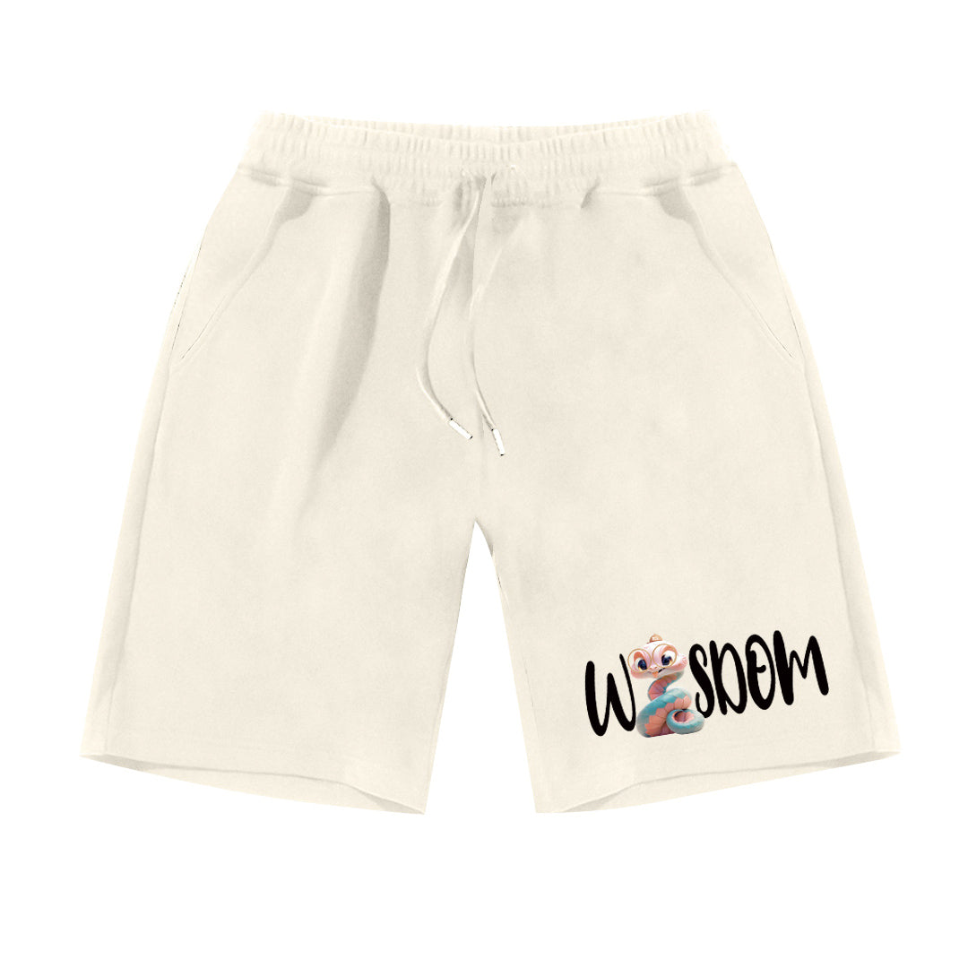 "Wisdom" Print Jogger Shorts 8123