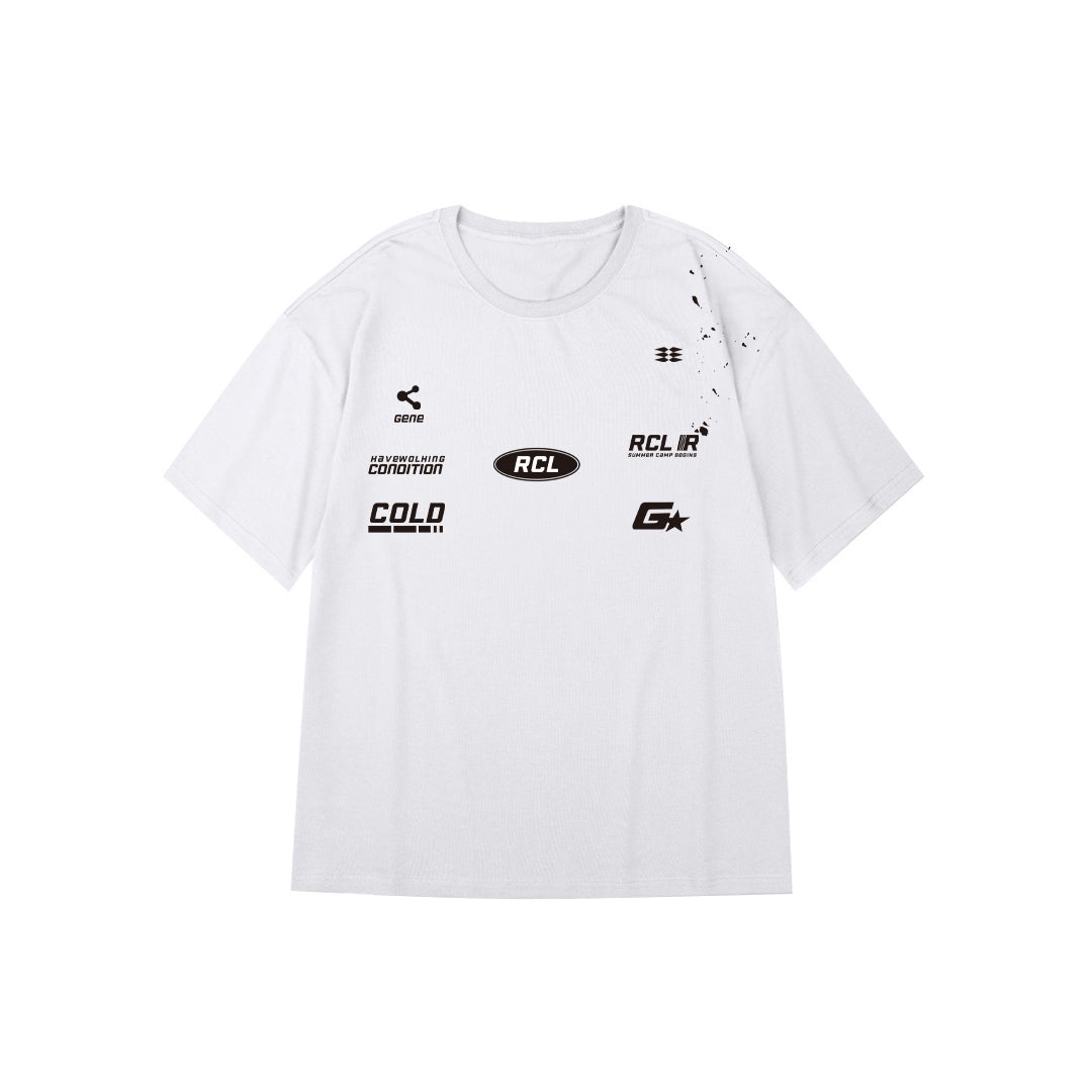 "Logo text design” Oversized Tee - 2903