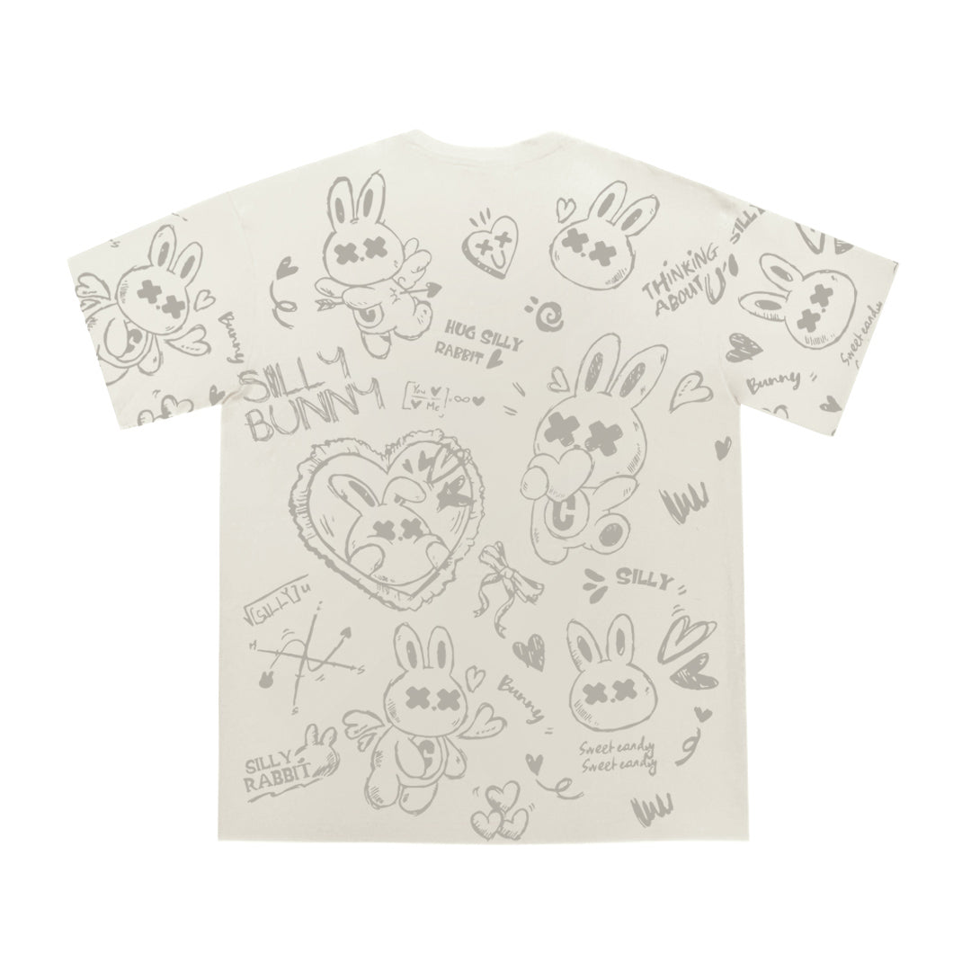 "SILLY BUNNY" Oversized Tee - 3547