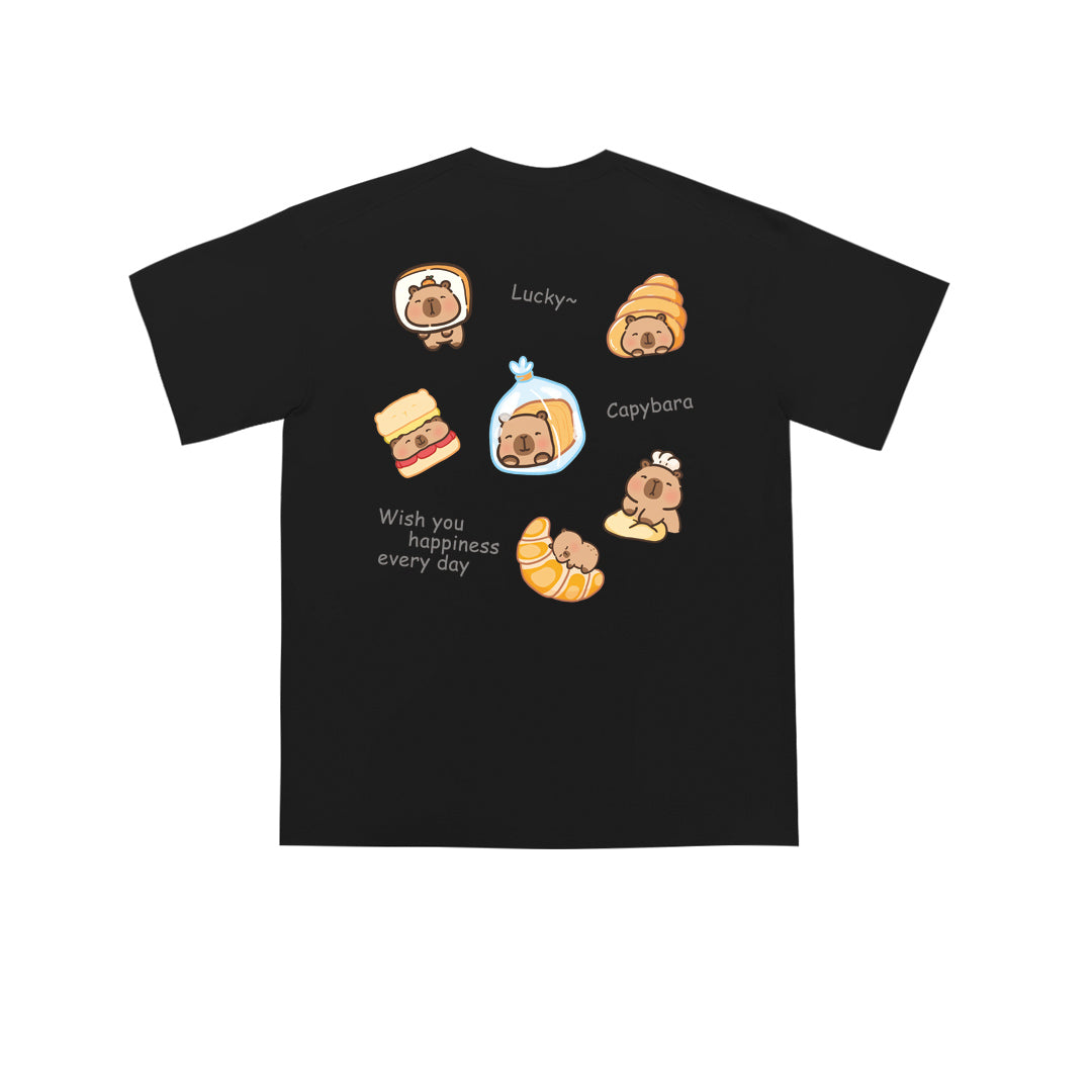 "LUCKY CAPYBARA" Oversized Unisex Kids T-Shirt - 36701