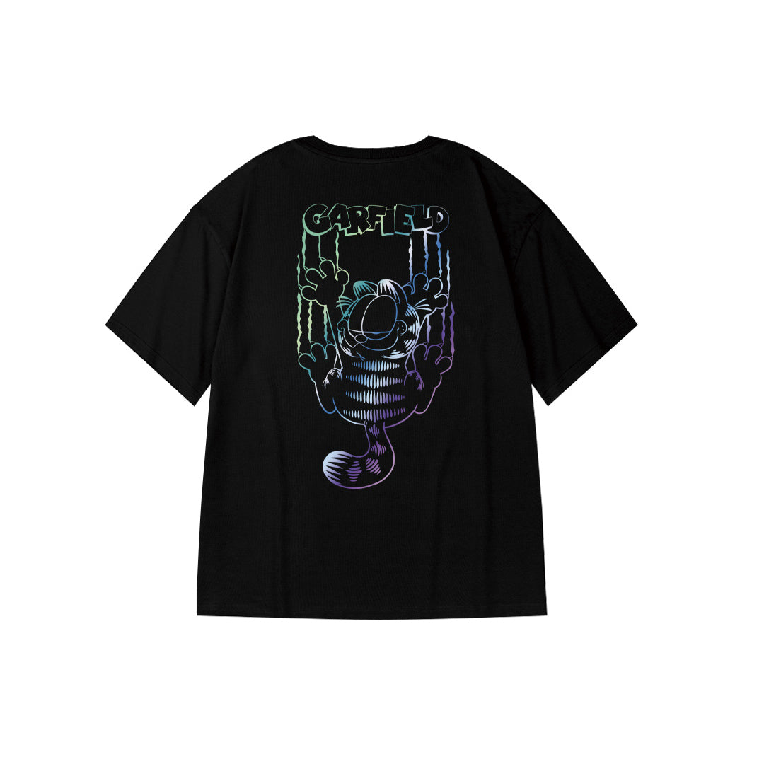 "Garfield" Reflective Print Oversized Tee  - 2558