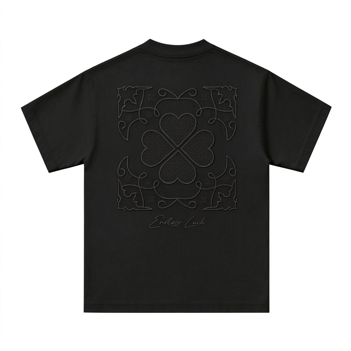 Clover embrodiery Oversized Tee - 3900