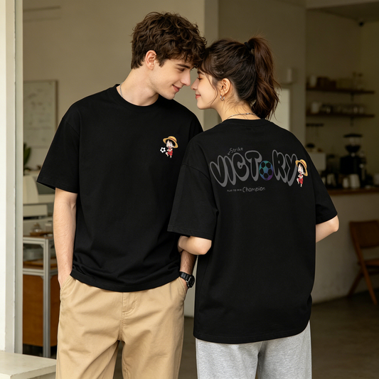 ”Victory" Reflective Oversized Tee -3800