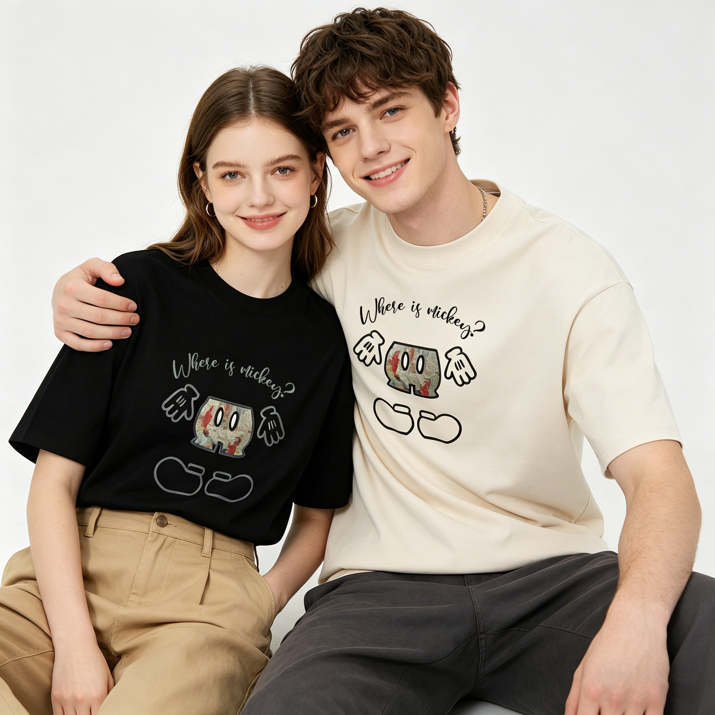 ”Where is Mickey" Oversized Tee -3809