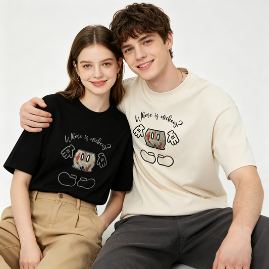 ”Where is Mickey" Oversized Tee -3809